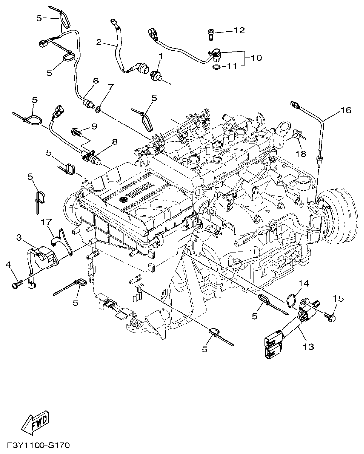 Yamaha EX1050B-S(F3Y36GAB6GA2 ELECTRICAL 2 parts diagram